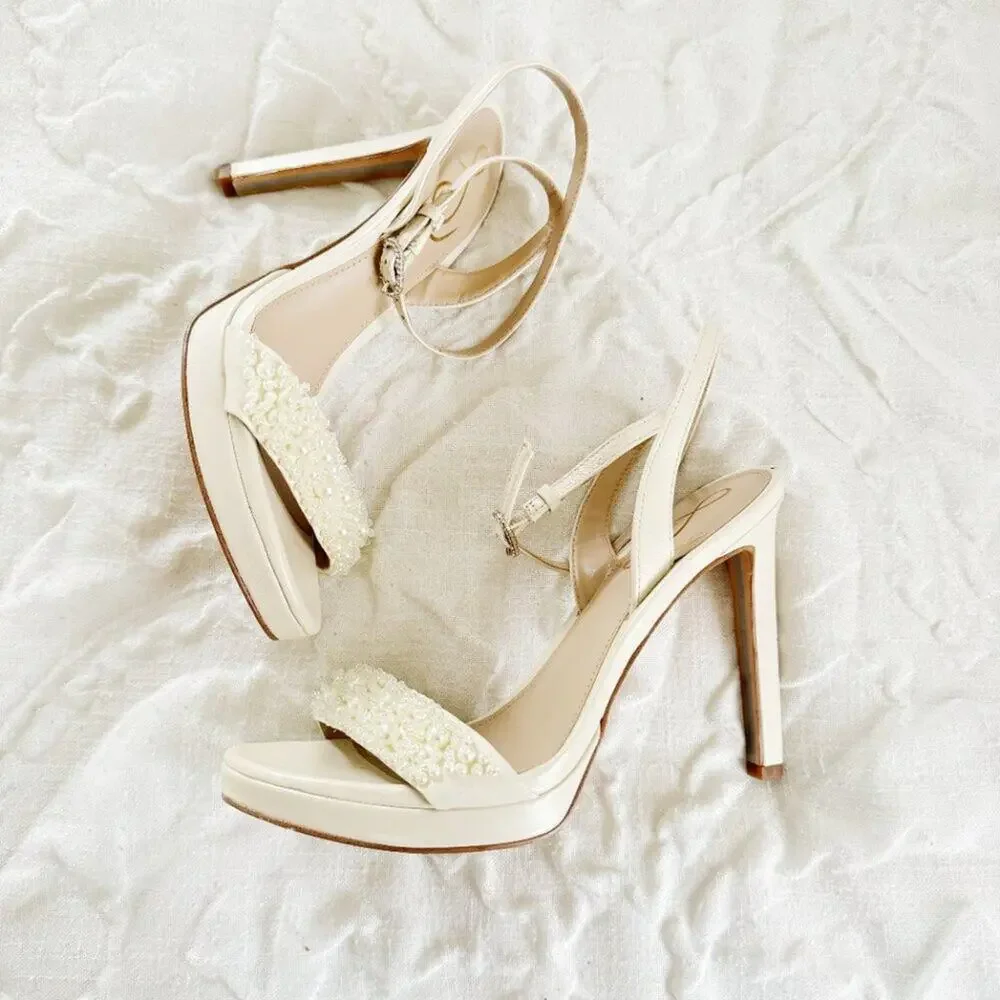 Sam Edelman Jade Pearl Heel Size 8 New
